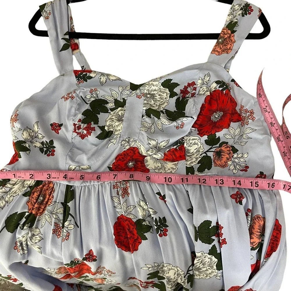 Torrid Floral Mini Challis Skater Dress Size 1X - Picture 8 of 12